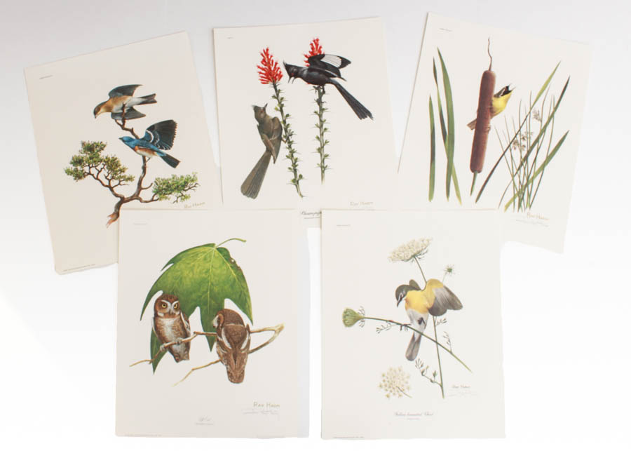 Quintet of Signed Ray Harm Prints