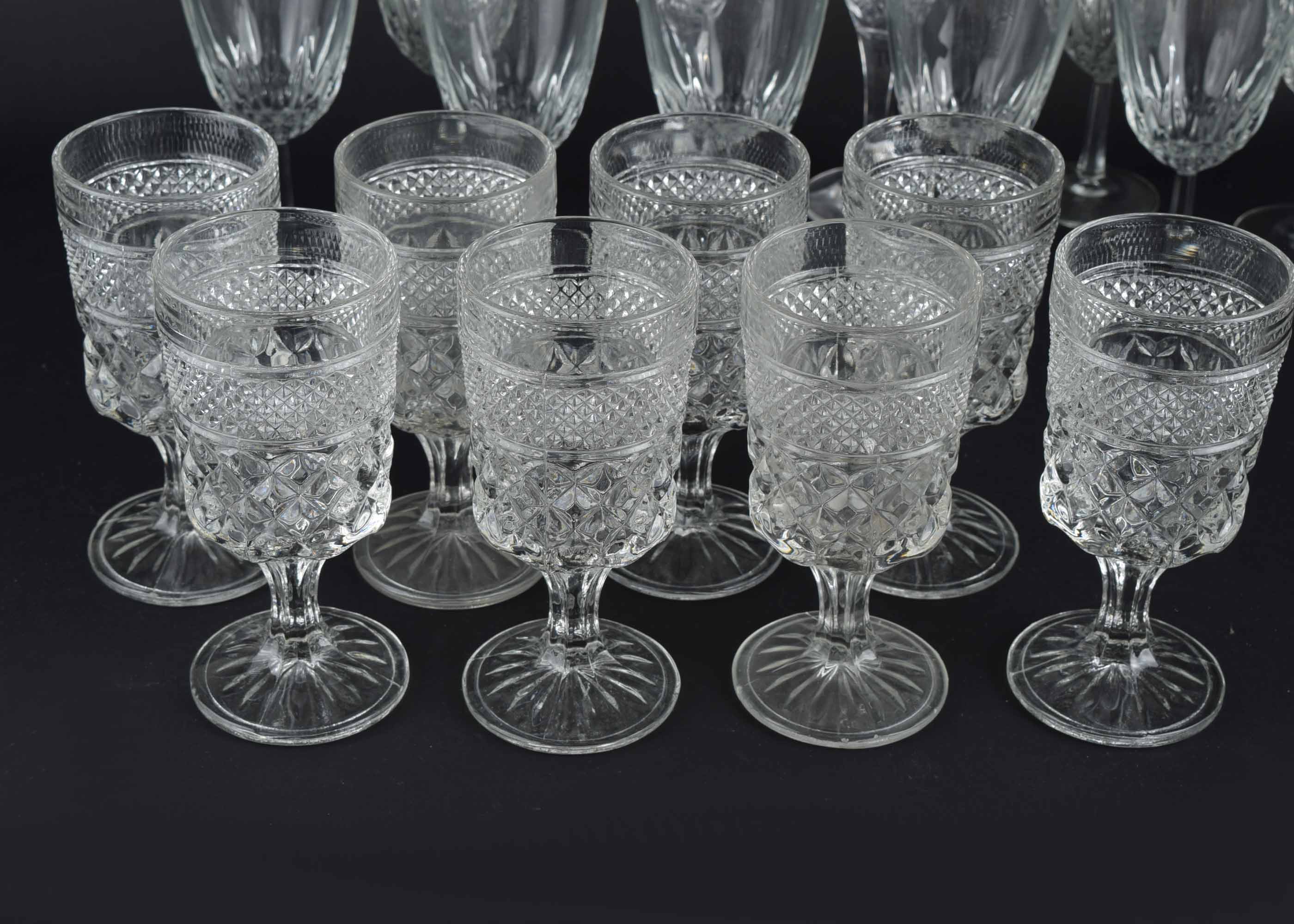 Glass and Crystal Tumbler and Flute Collection