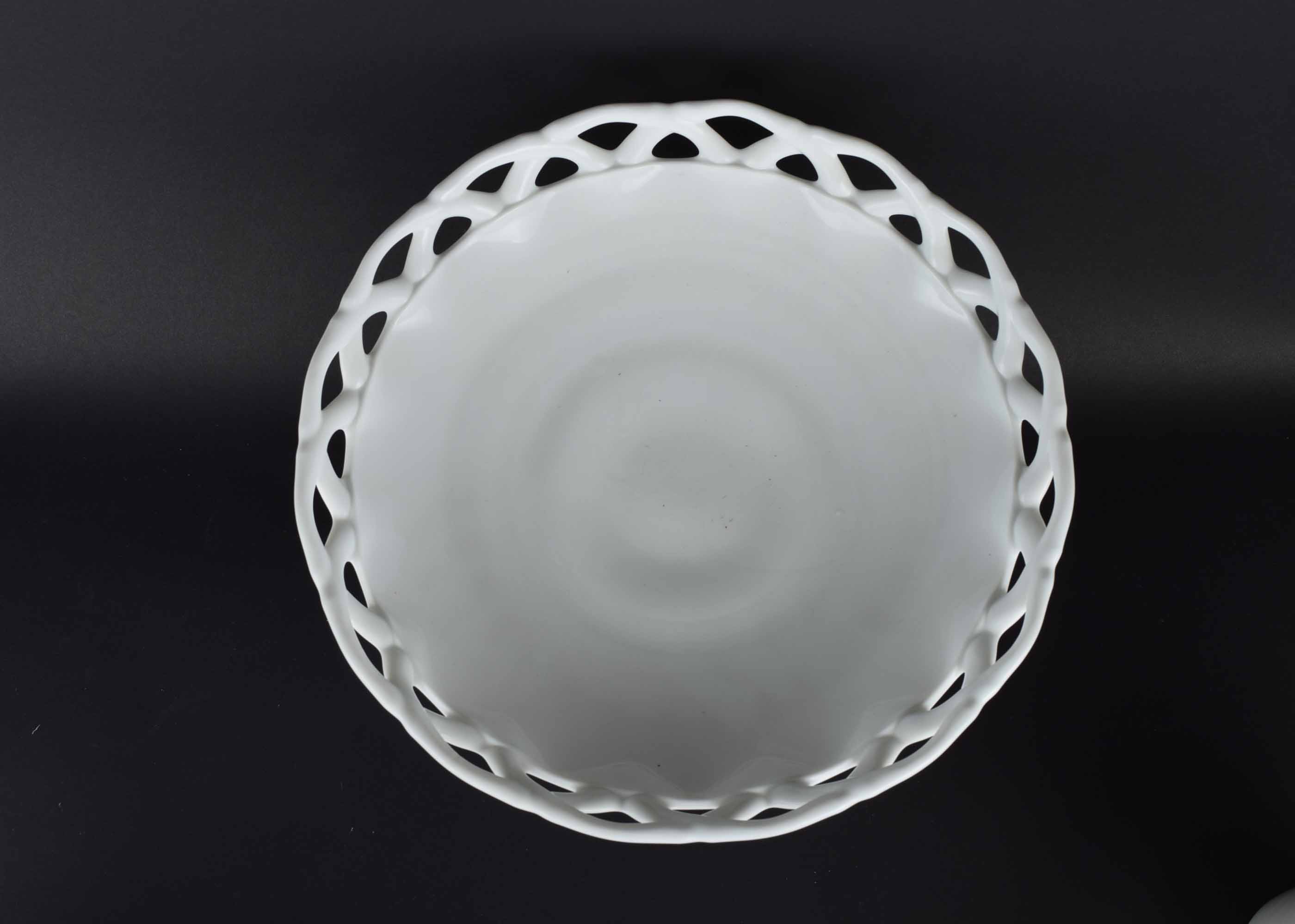 Vintage Fenton Milk Glass and White Ceramic Assortment