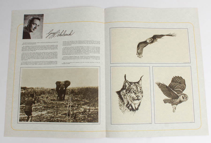 Pair of Guy Coheleach Wildlife Prints