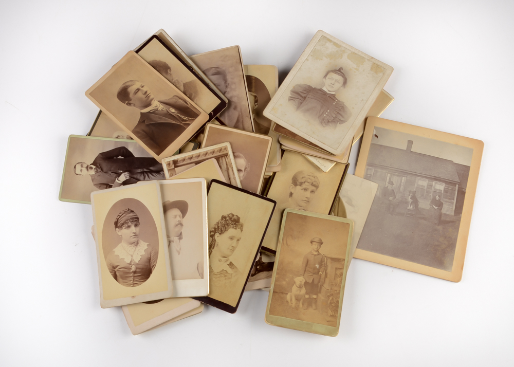 Collection of Antique Carte-de-Viste Portraits and More