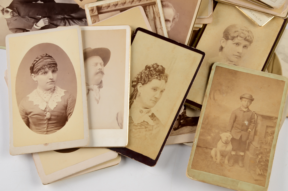 Collection of Antique Carte-de-Viste Portraits and More