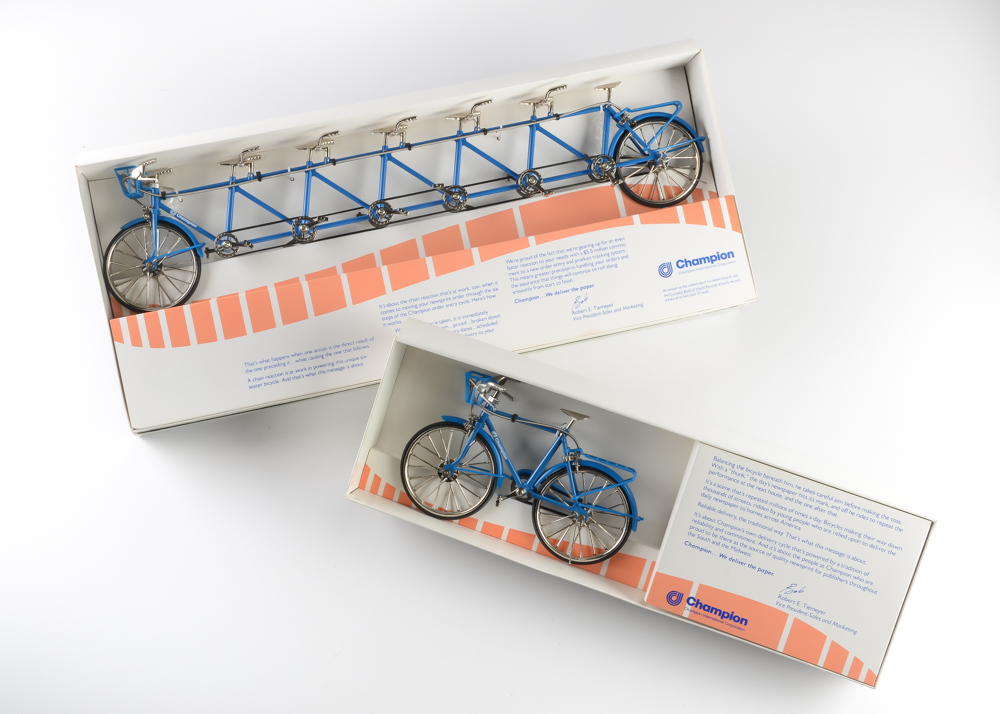 Limited Edition Champion Paper Promotional Model Bicycles
