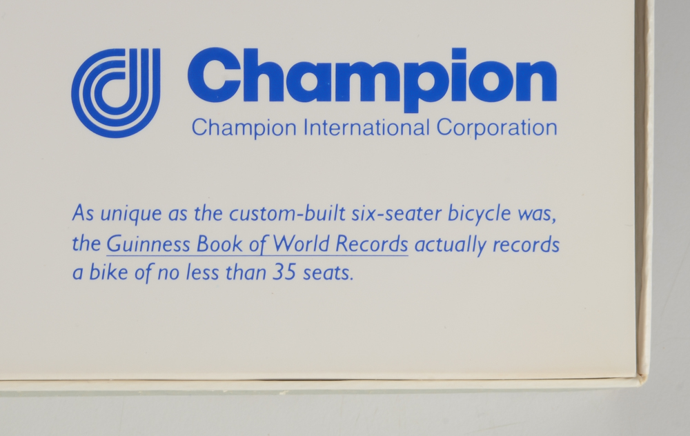 Limited Edition Champion Paper Promotional Model Bicycles