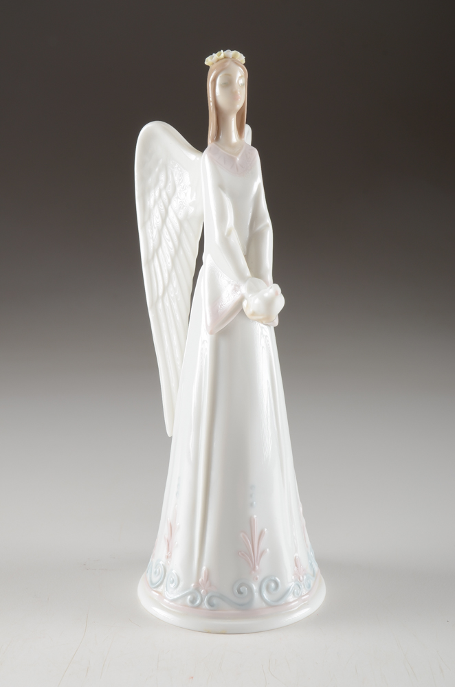 Lladro Porcelain Angel Figurine and Bell