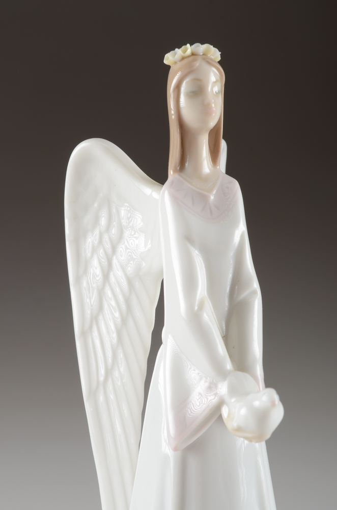 Lladro Porcelain Angel Figurine and Bell