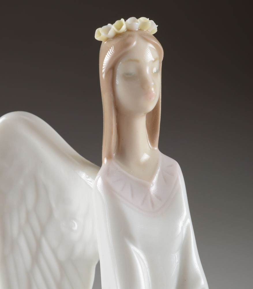 Lladro Porcelain Angel Figurine and Bell