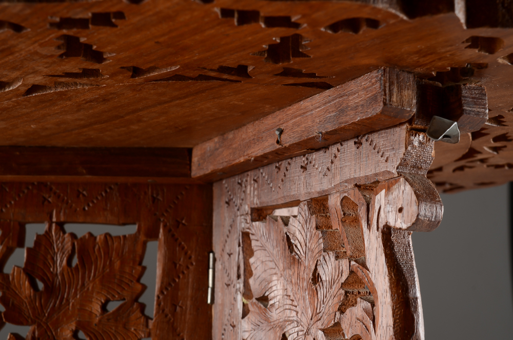 Carved Teak Occasional Table