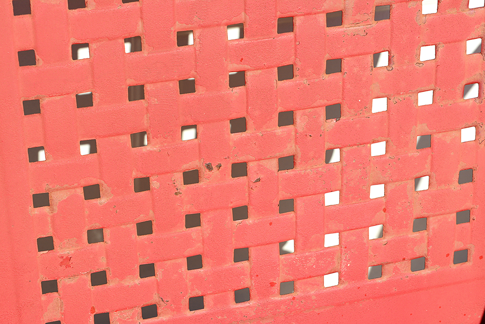 Distressed Red and White Patio Chairs