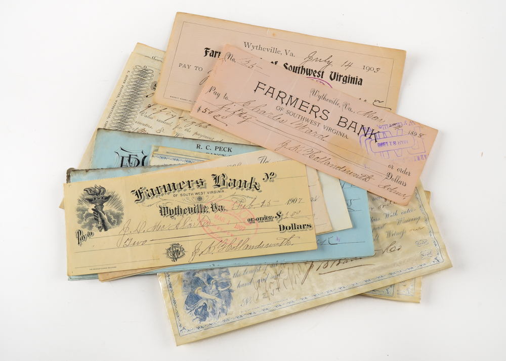 Grouping of Antique Checks