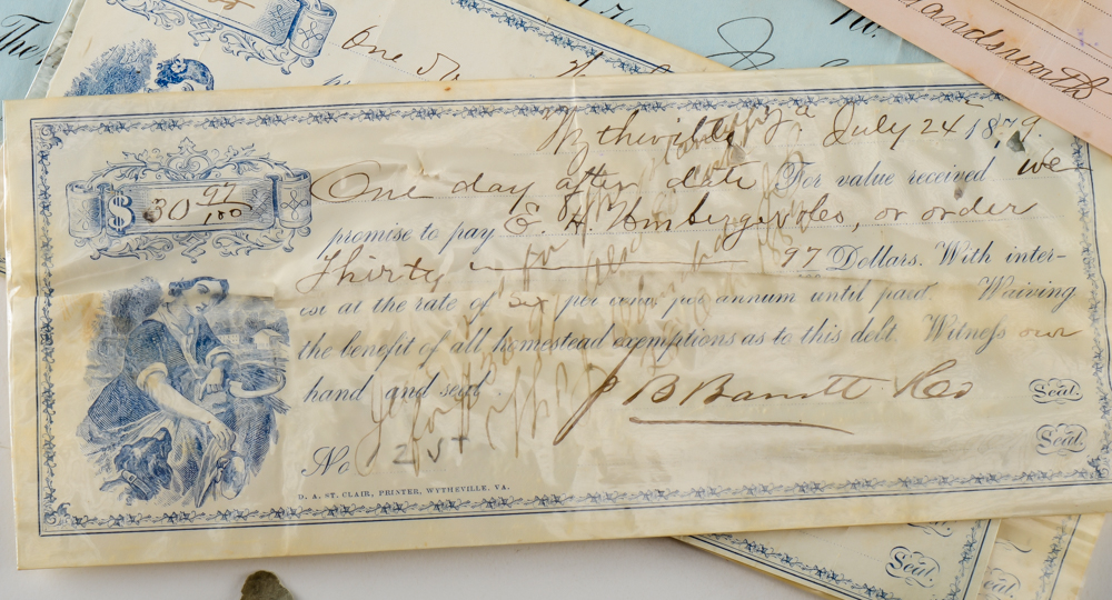 Grouping of Antique Checks