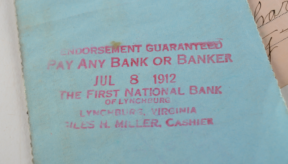 Grouping of Antique Checks