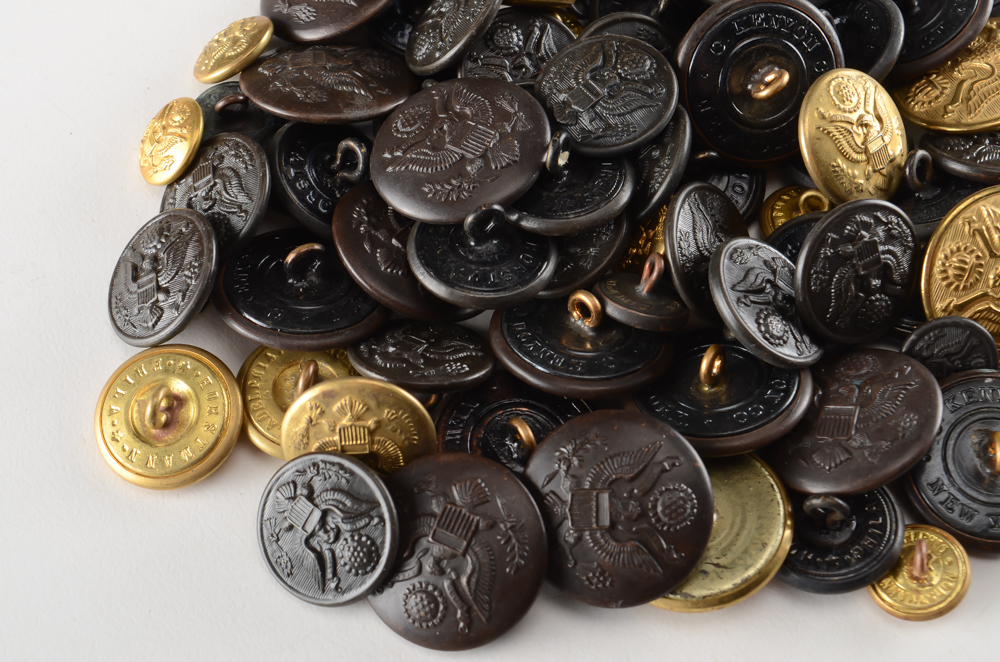 Large WWI Era Collection of Great Seal Buttons
