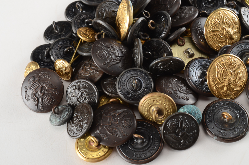 Large WWI Era Collection of Great Seal Buttons