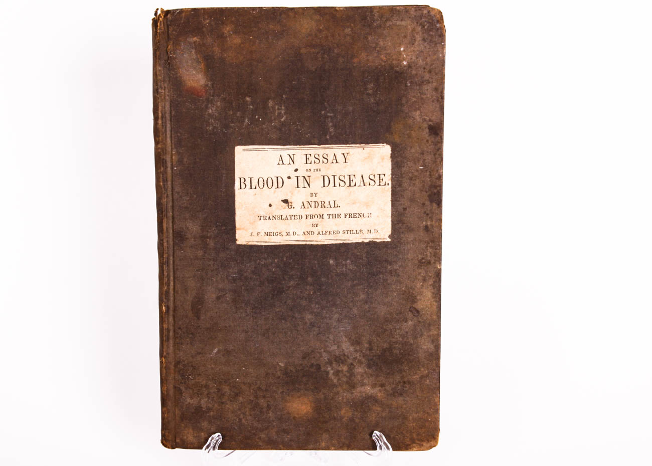 Antique Hardcover "Pathological Hematology" by G. Andral, 1844