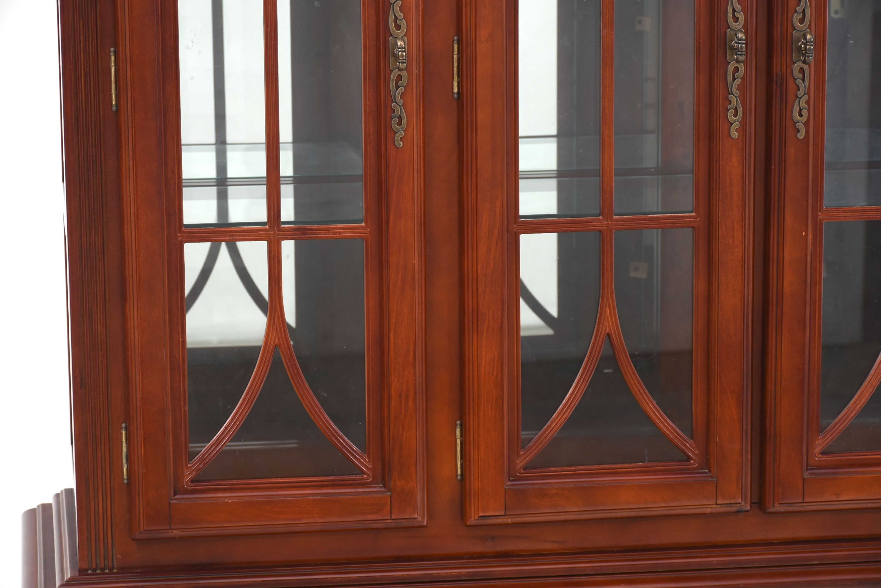 Queen Anne Style Cherry China Cabinet
