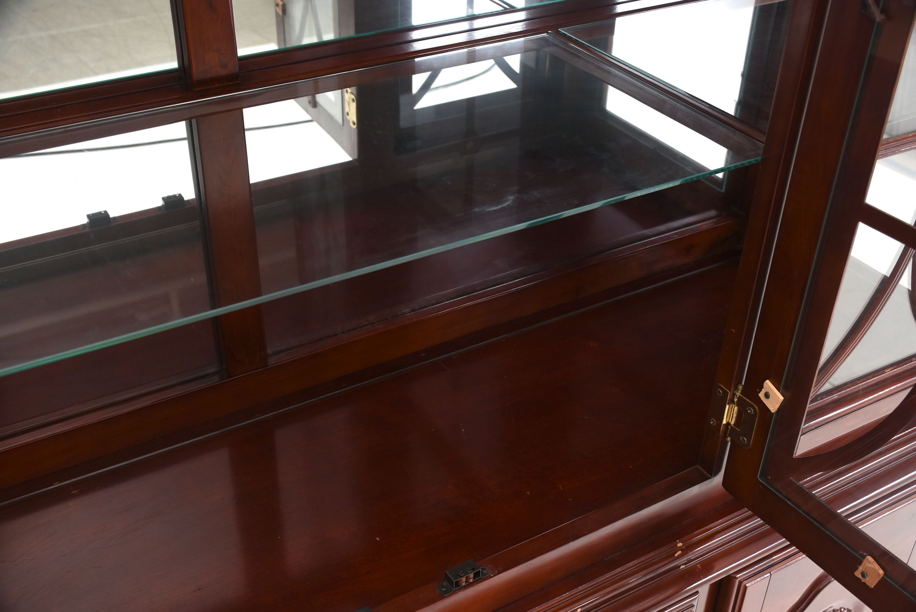 Queen Anne Style Cherry China Cabinet