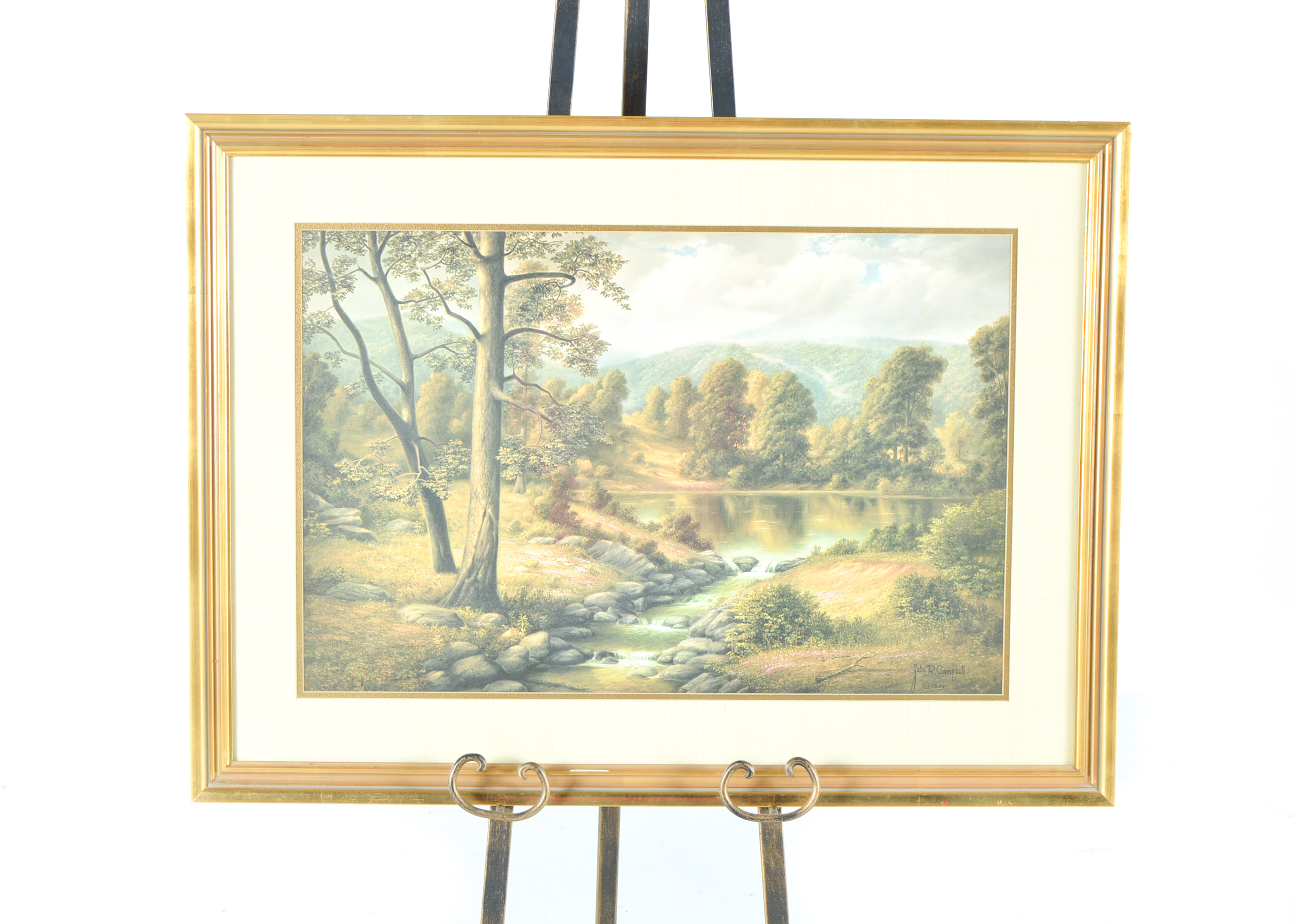 Framed Offset Lithograph by John R. Campbell