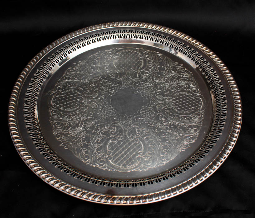 Assortment of Silver-Plated Serving Trays