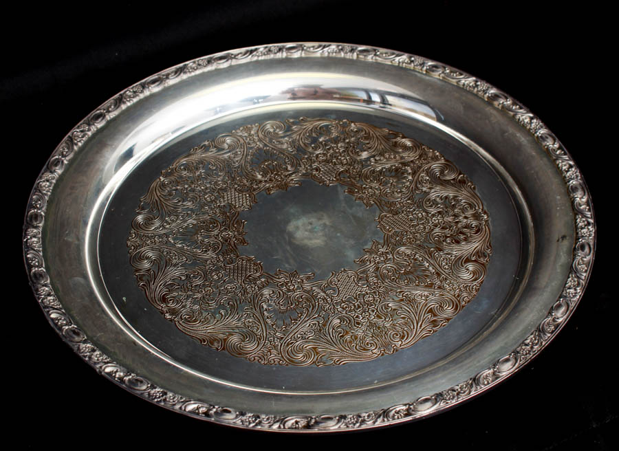 Assortment of Silver-Plated Serving Trays