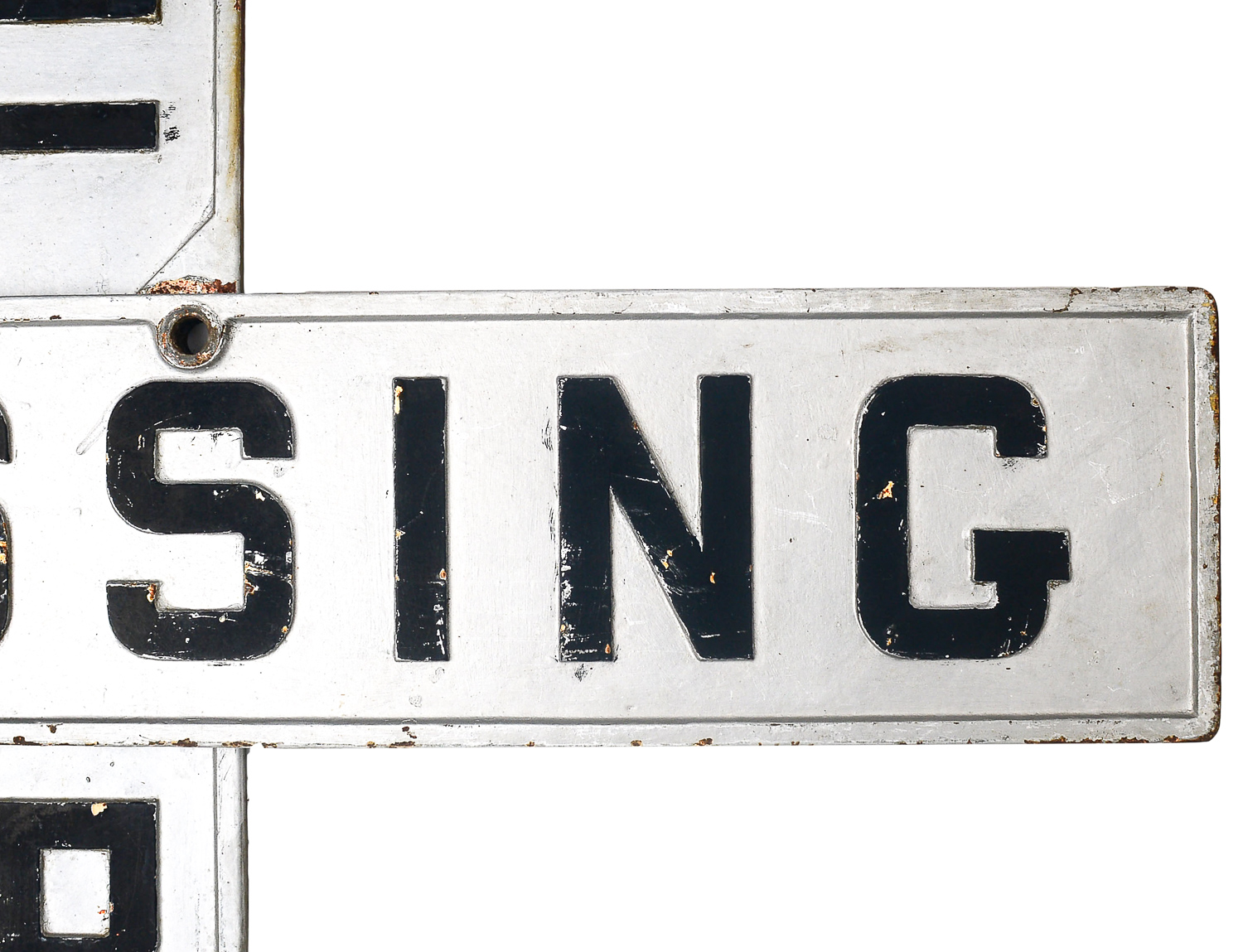 Authentic Vintage Cast Iron Railroad Crossing Signs