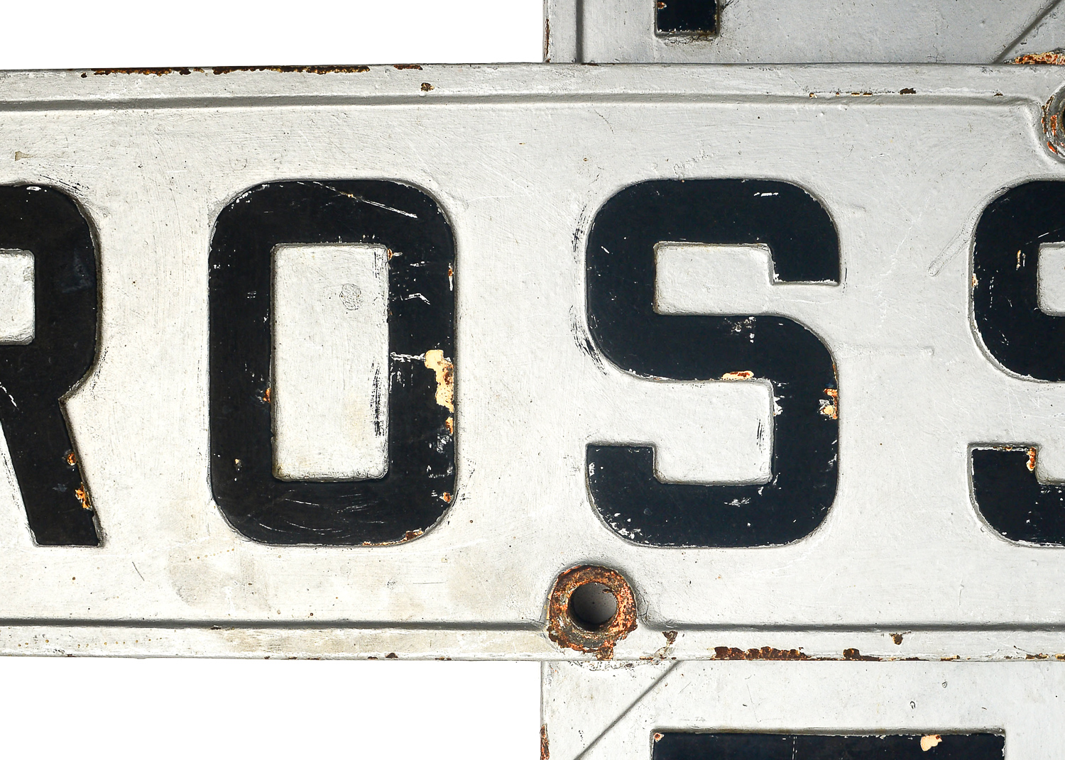 Authentic Vintage Cast Iron Railroad Crossing Signs