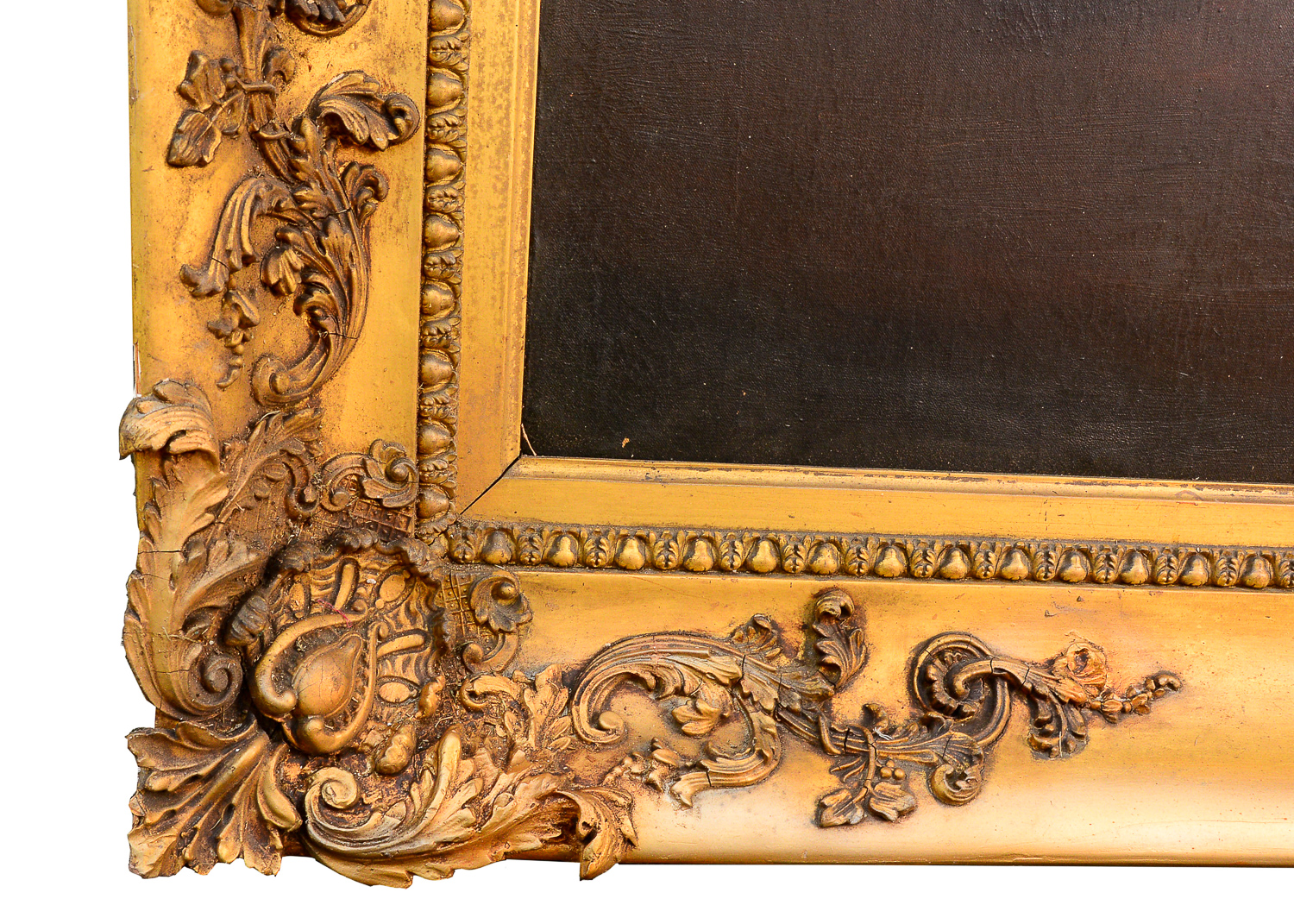 Large 8.5' Antique Portrait of Sir Christopher Wren Oil on Canvas