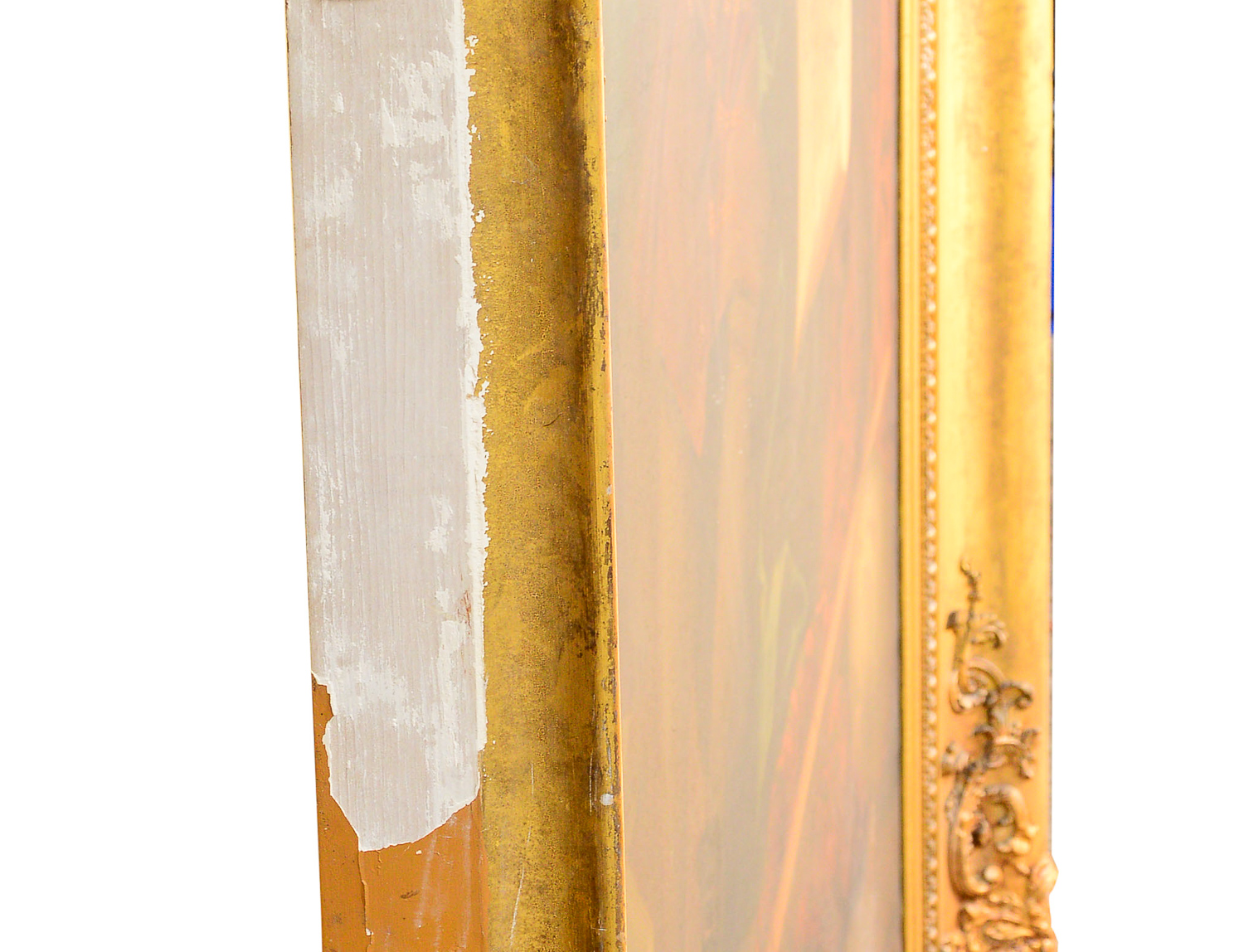 Large 8.5' Antique Portrait of Sir Christopher Wren Oil on Canvas