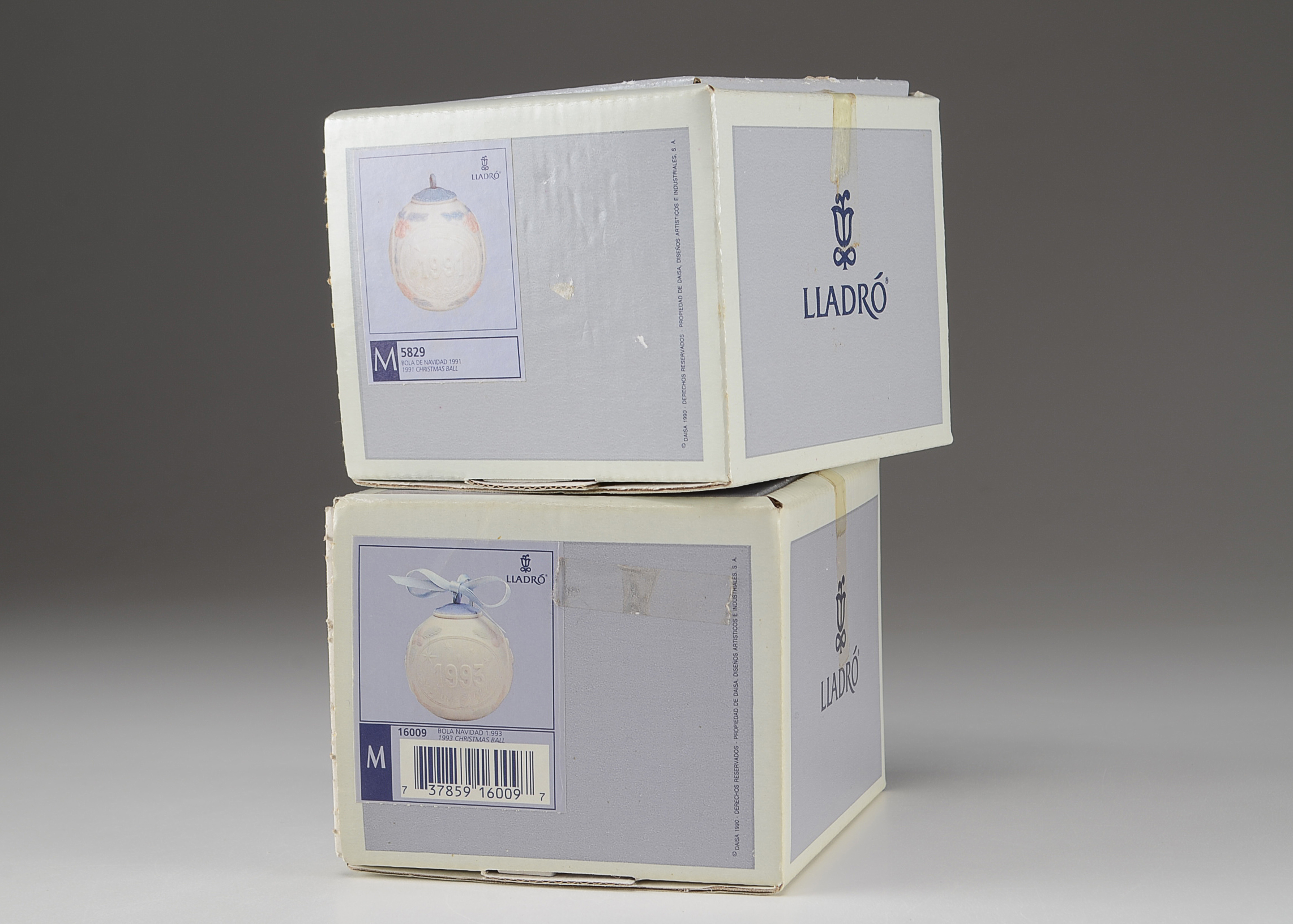 Two Lladro Porcelain Christmas Ornaments