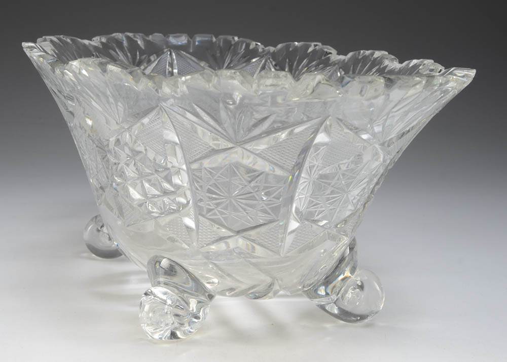 Three Pieces of Brilliant-Cut Glass