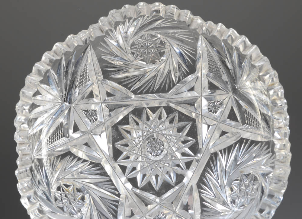 Three Pieces of Brilliant-Cut Glass