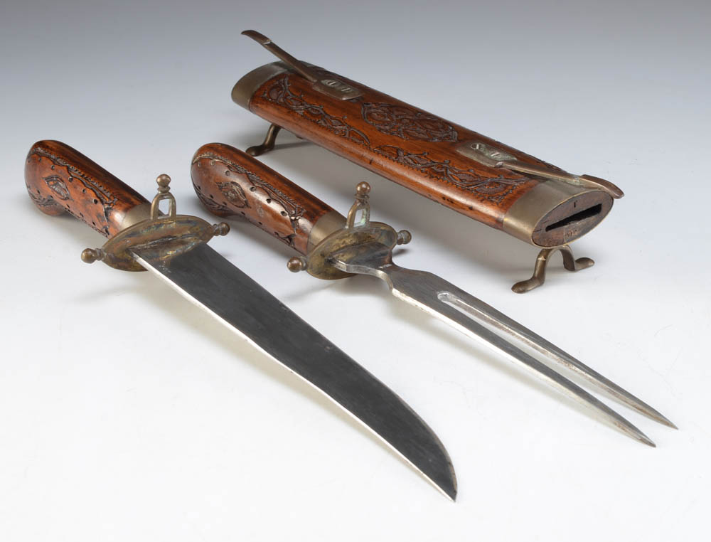 Indian Cutlery Set With Wooden Scabbard