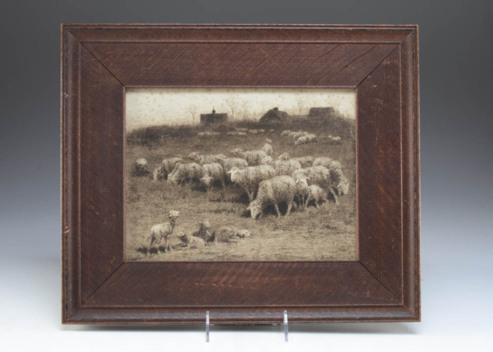 John Austin Sands Monks Antique Ivory Soap Sheep Etching