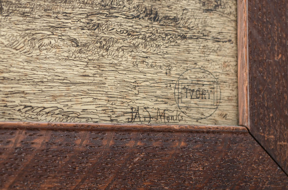 John Austin Sands Monks Antique Ivory Soap Sheep Etching