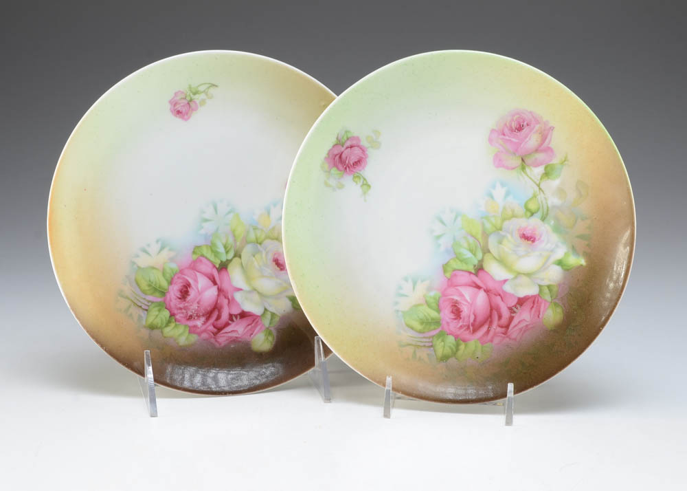 Pair of Hungarian Porcelain Display Plates