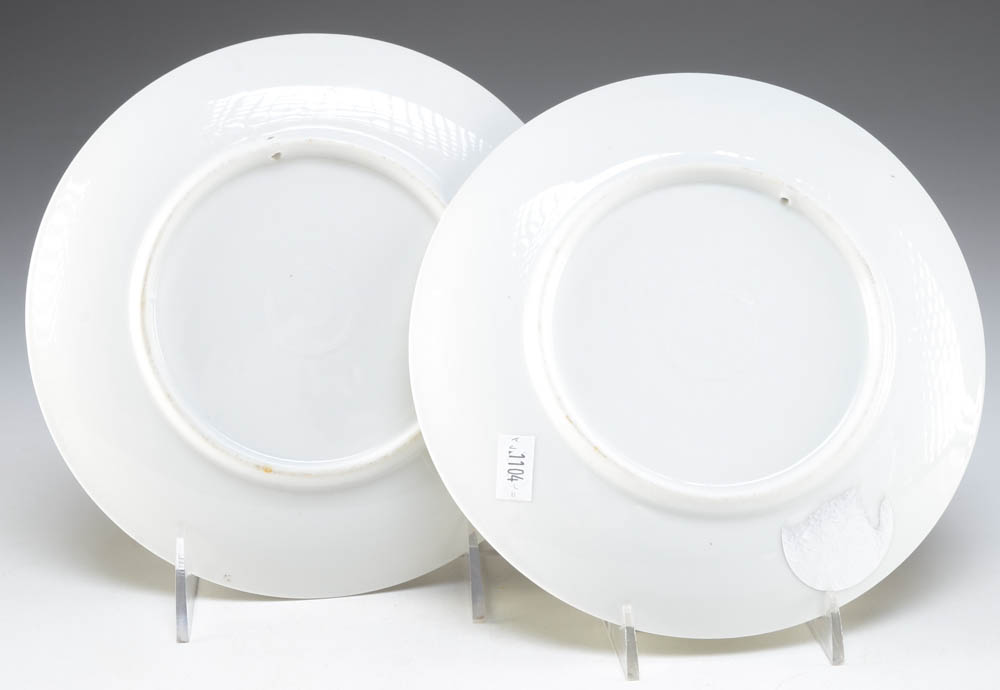 Pair of Hungarian Porcelain Display Plates