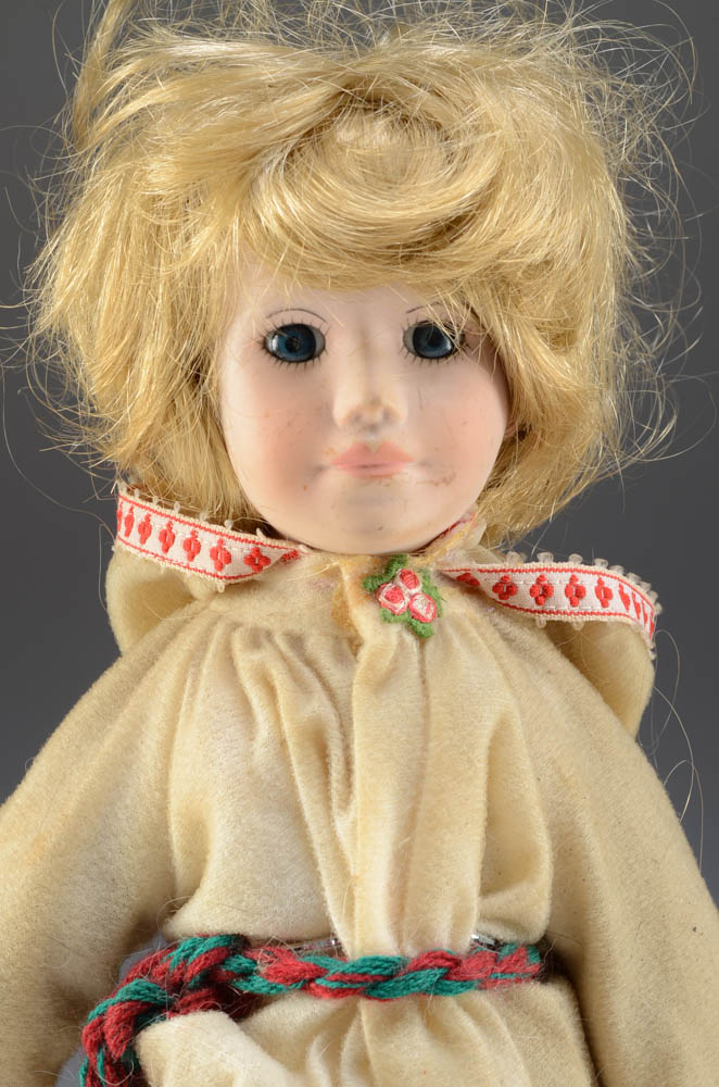 Two Vintage Bisque Porcelain Dolls