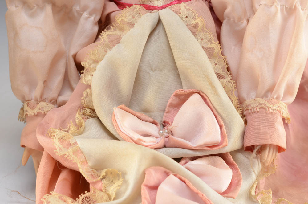 Two Vintage Bisque Porcelain Dolls