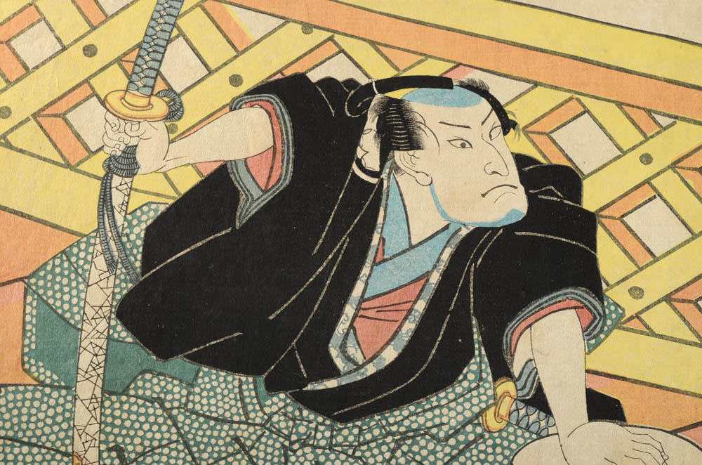 Pair of 19th Century Utagawa Kunisada Japanese Woodblock Prints