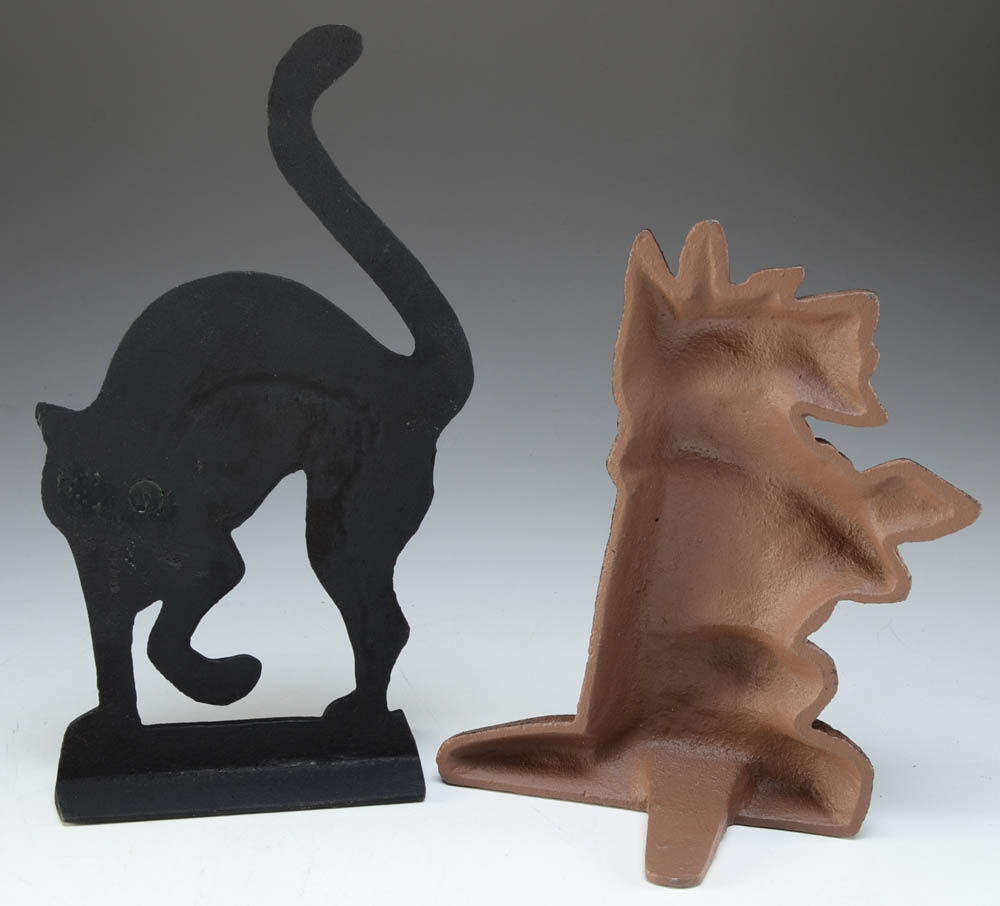 Pair of Cast Iron Animal Doorstops