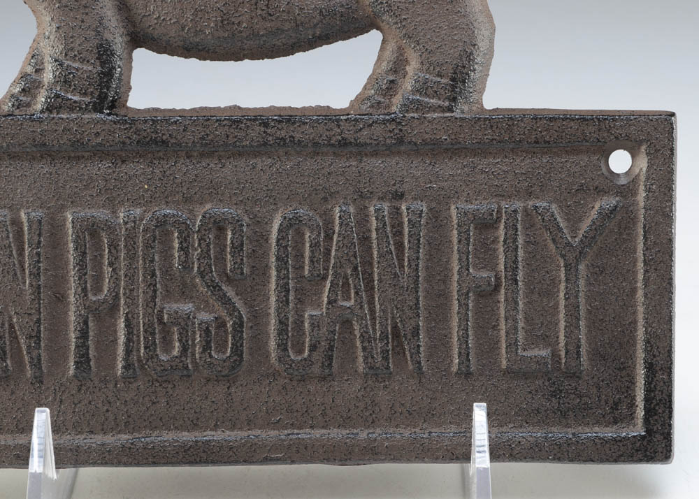 Cast Iron Flying Pig Sign