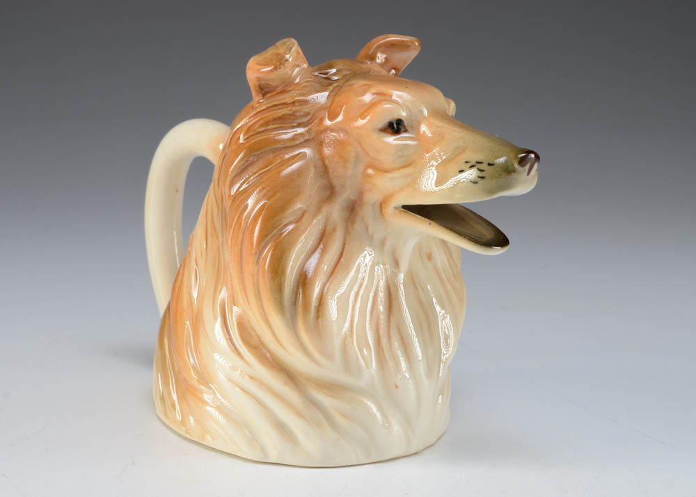 Vintage Ucagco Occupied Japan Collie Cream Pitcher
