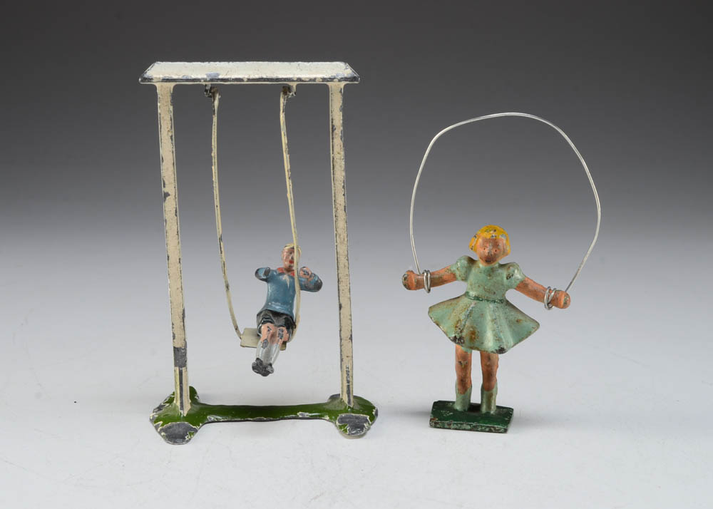 Lead and Cast Iron Children at Play Figurines