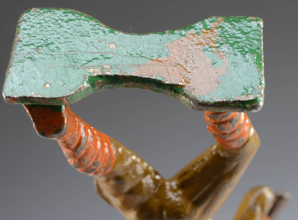 Pair of Grey Iron Lead Toy Doughboy Figurines