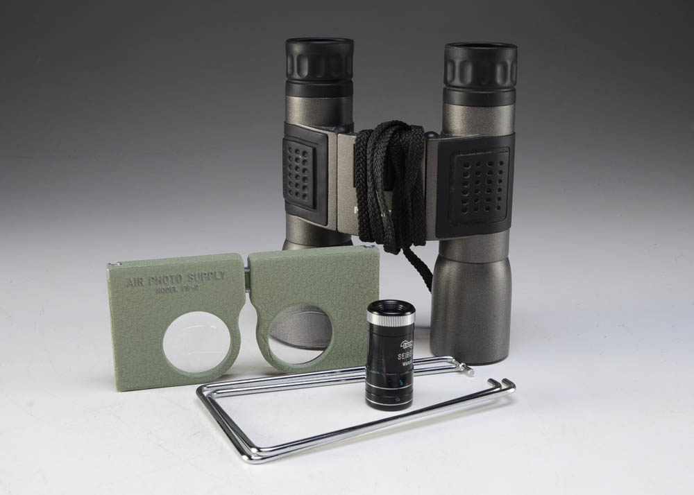 Mead Field Glasses, Vintage Peeper Scope and Map Magnifiers
