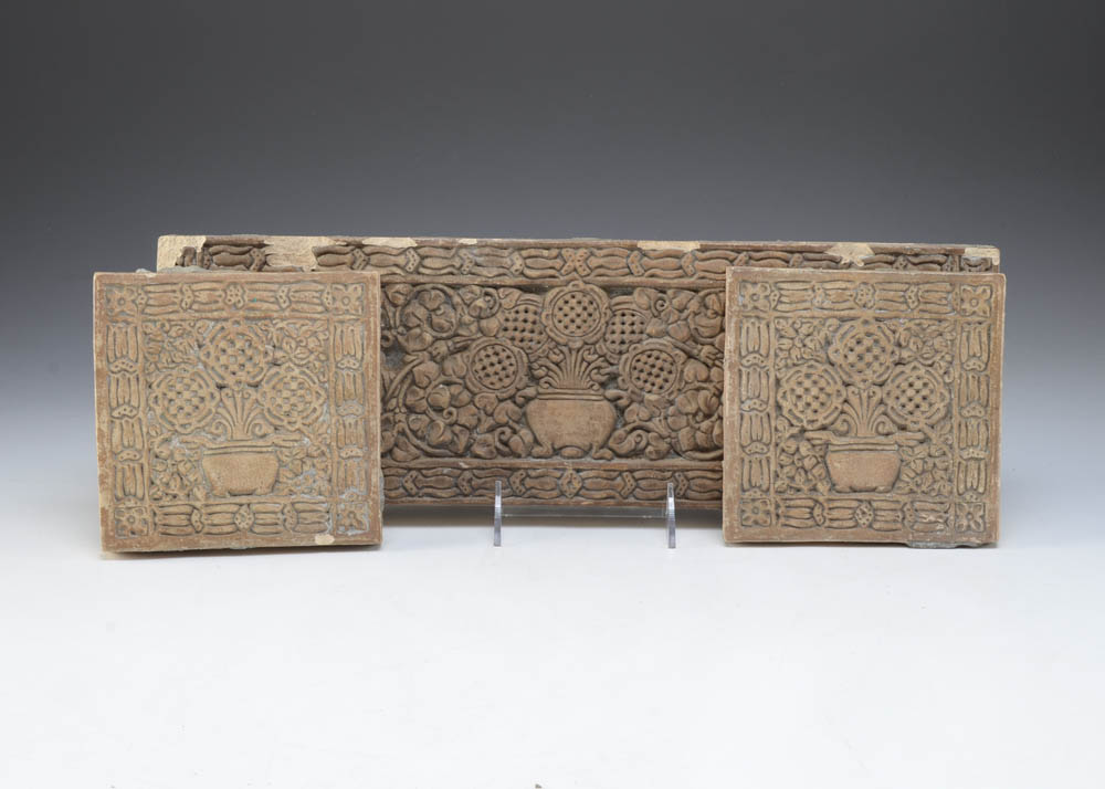 Three Batchelder Arts and Crafts Tiles