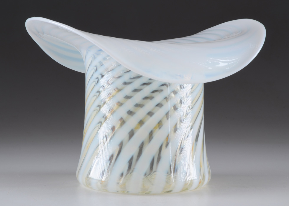 Fenton Glass Hat Vase