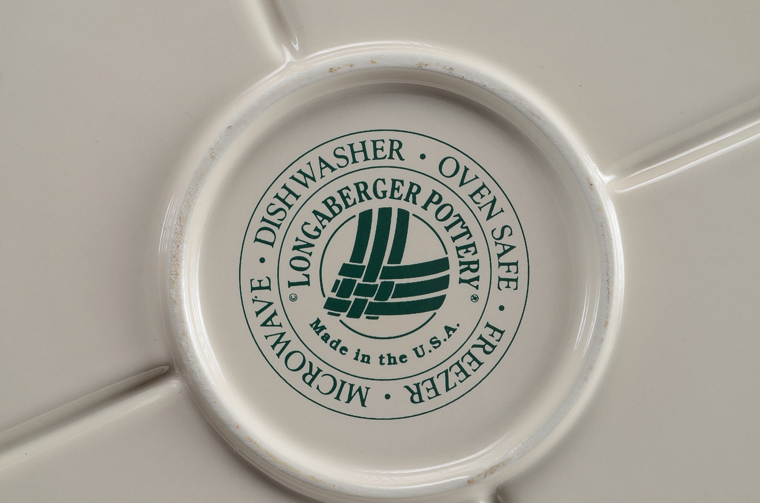 Longaberger Divided Pottery Platter