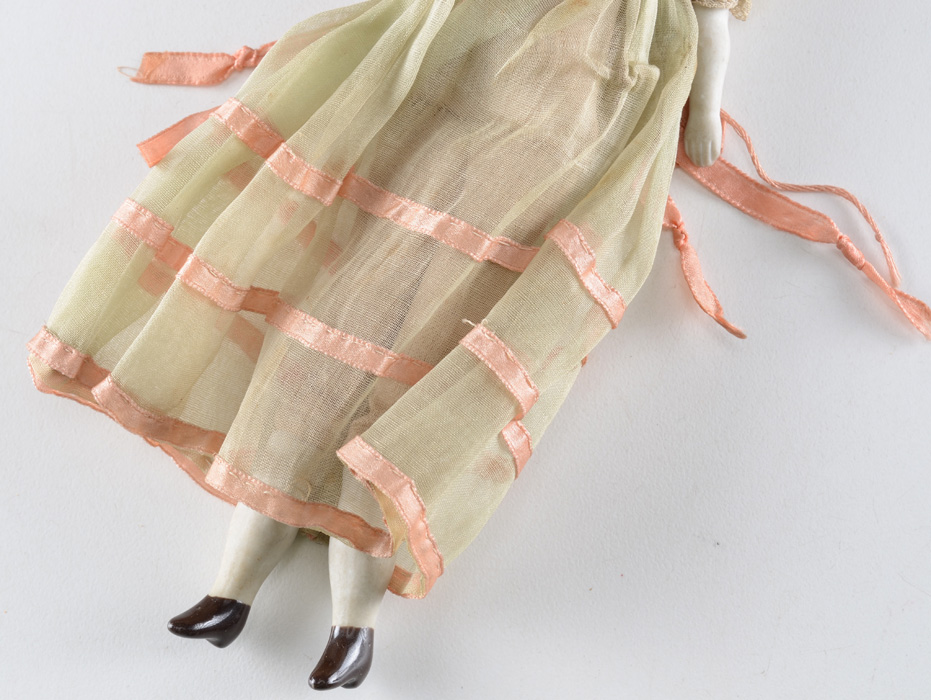 Victorian German China Head Doll with Original Dress