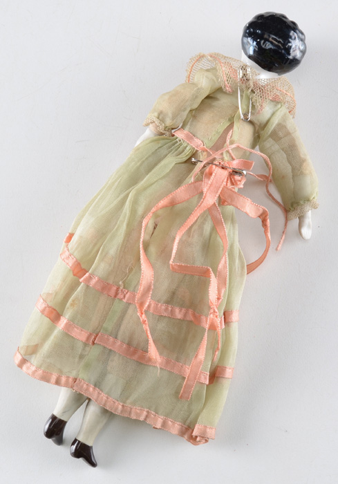 Victorian German China Head Doll with Original Dress